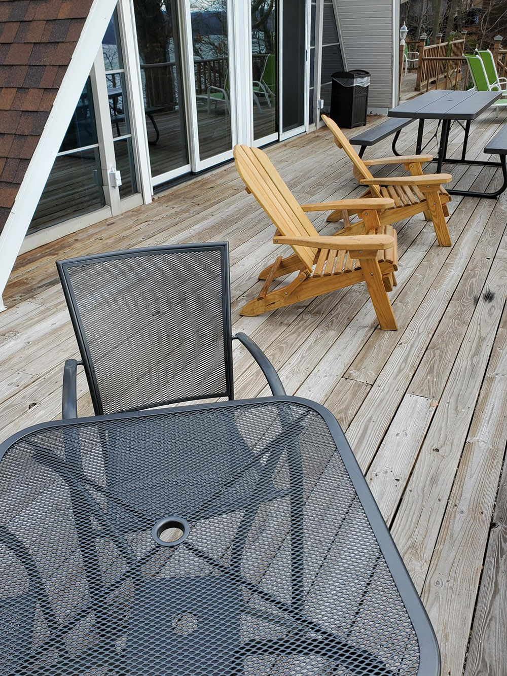 Lakefront Chalet deck