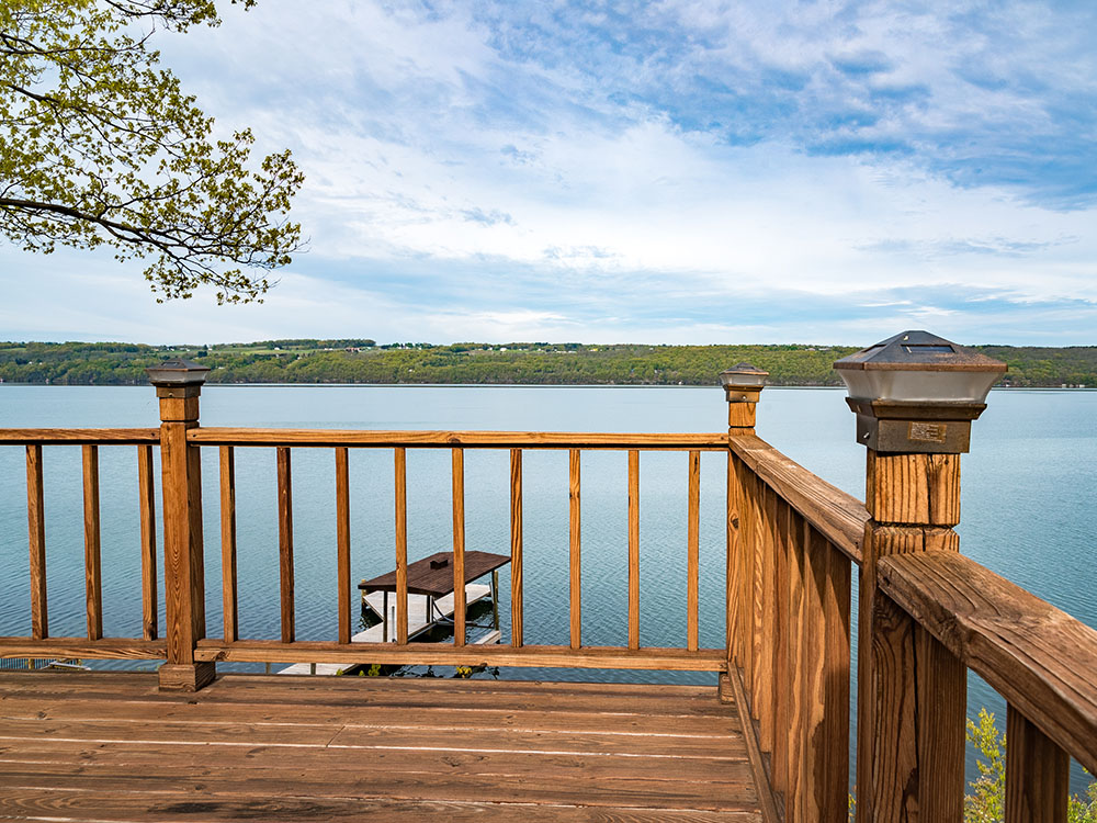 view from cottage lakefront grand chalet